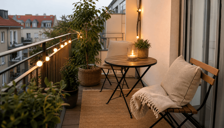 Kleinen Balkon gemütlich gestalten: einfache Ideen für wenig Platz